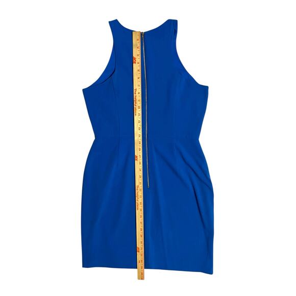 Cremieux Cameran Pacific Blue Halter High Neckline Cocktail Mini Dress Size 8 - Picture 12 of 13